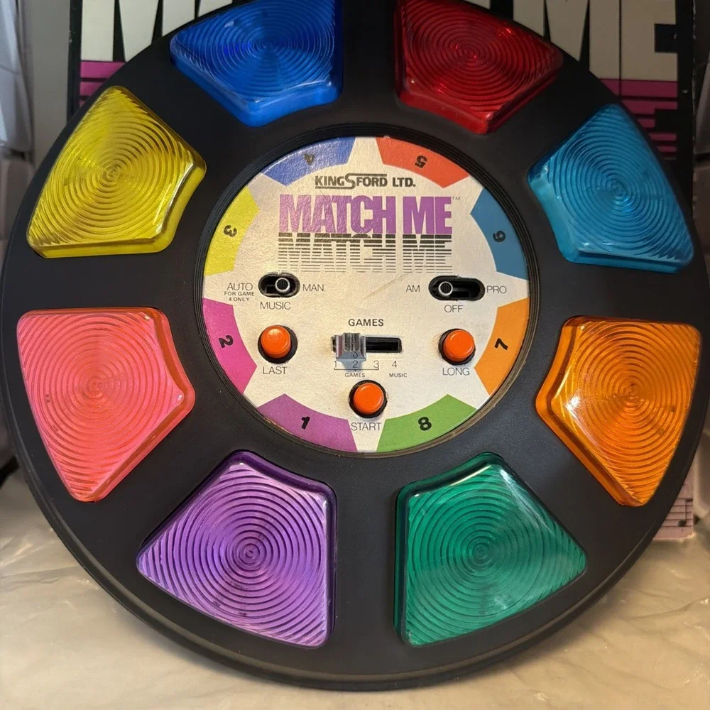 1979 Kingsford Match Me Computerized Game of Lights Sounds & Music w/ Box WORKS
